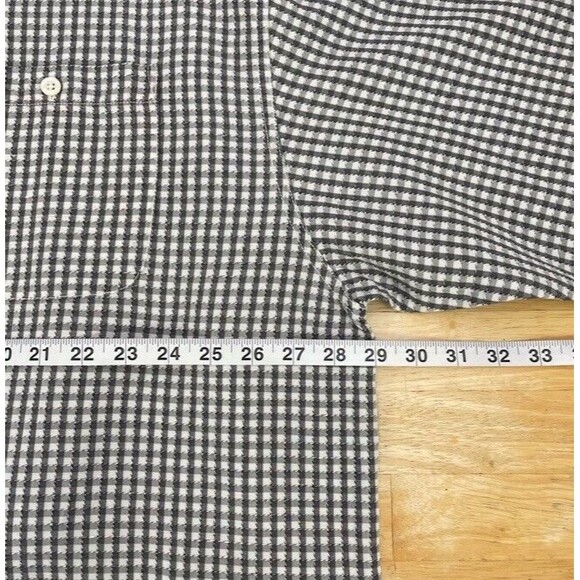 TOMMY BAHAMA Indigo Palms Linen Tencel Checkered Textured Buttoned Shirt XXL - Picture 7 of 8